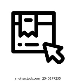 Bestellsymbol. Vektorliniensymbol für Ihre Website, Ihr Handy, Ihre Präsentation und Ihr Logo-Design.