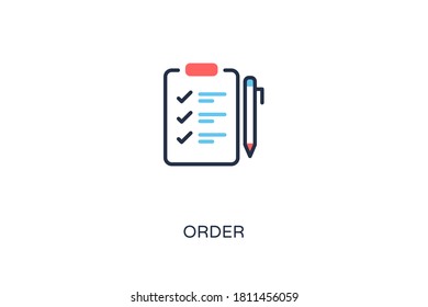  Order icon in vector. Logotype