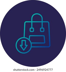 Order Line Gradient Icon Design