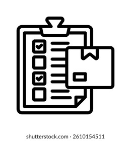 Order Line Vector Illustration On White Background.