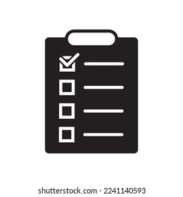 Order list, checklist icon vector in clipart concept