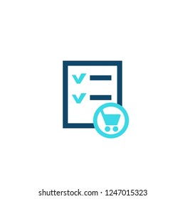 Order list icon isolated on white