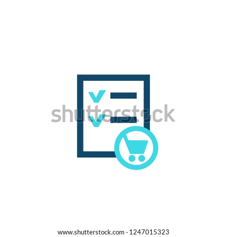 Order list icon isolated on white