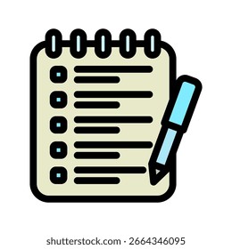 Icono de la lista de pedidos Icono de la mini ilustración. Uso Para El Concepto Moderno, Impresión, Ui, Ux Kit, Web Y Desarrollo De App. Vector Relacionado Con La Oficina, La Educación, El Examen Y Más