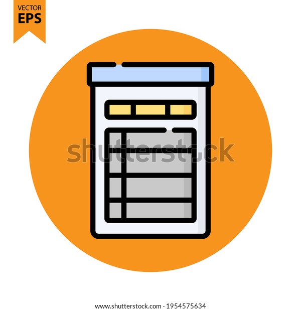 Order List Icon Vector Design Restaurant Stock Vector (Royalty Free ...
