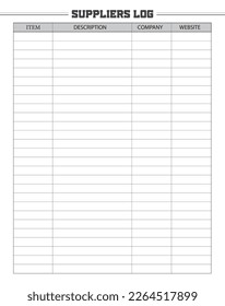 Order Log Book for Small Business Manuscript Size: 8.5 x 11 inches