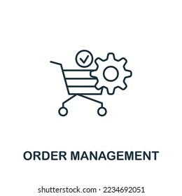Order Management icon. Monochrome simple Customer Relationship icon for templates, web design and infographics
