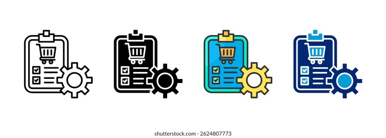 Ícone do Order Management Definir Coleção de Vários Estilos