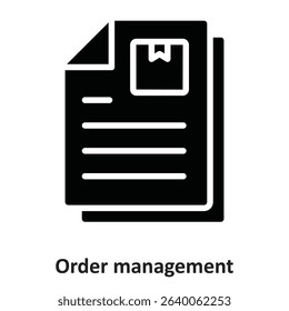 Order management Vector Icon which can easily modify or edit
