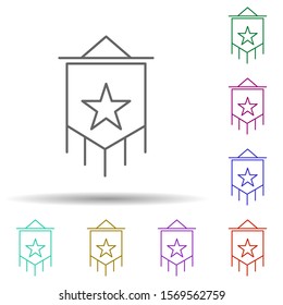 Order multi color icon. Simple thin line, outline vector of web icons for ui and ux, website or mobile application