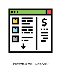 Order needs review and recognition color icon vector. Order needs review and recognition sign. isolated symbol illustration