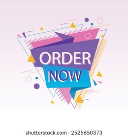 order now banner concept. sale background