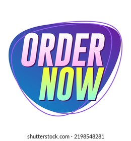 order now banner vector icon for apps and websites