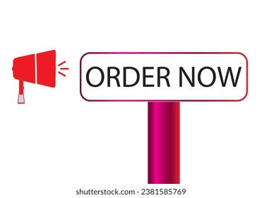 Haga el pedido ahora con el carro de la compra. Compra ahora. Colección moderna para el sitio web. Compras en línea. Publicación social, Haga clic aquí, aplicar, botones pulsando con la mano. Elementos de diseño Web. Ilustración vectorial.