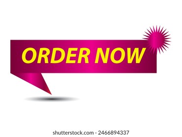 Order now button with shopping cart. Colorful  modern collection for website. Online shopping. Social media post, Click here, apply, buttons clicking. Web design elements. Vector and illustration. 