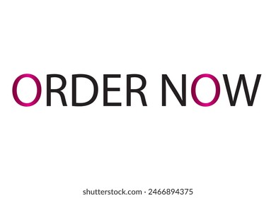Order now button with shopping cart. Colorful  modern collection for website. Online shopping. Social media post, Click here, apply, buttons clicking. Web design elements. Vector and illustration. 