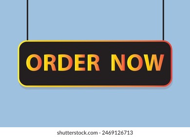 Order now button with shopping cart. Colorful modern collection for website. Online sell. Social media post, Click here, apply, buttons clicking. Web design elements. Vector and illustration.