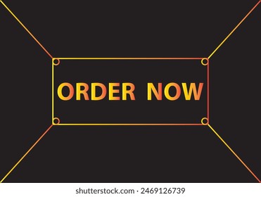Order now button with shopping cart. Colorful modern collection for website. Online sell. Social media post, Click here, apply, buttons clicking. Web design elements. Vector and illustration.