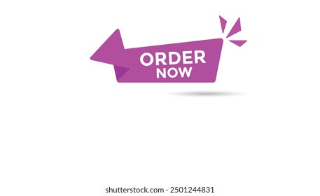 Order now button web banner templates. Vector Illustration