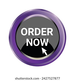  order now button for web design, online shopping web banners . Order now icon, order now promotion. Vector illustration