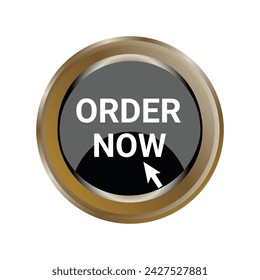  order now button for web design, online shopping web banners . Order now icon, order now promotion. Vector illustration