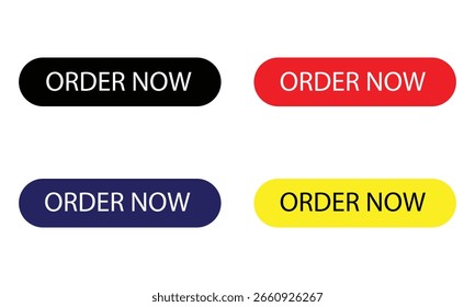 order now button, web button for shop, e commerce button. Vector illustration. EPS 10 .