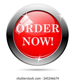 Order now icon. Internet button on white background. 