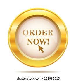 Order now icon. Internet button on white background. EPS10 vector. 