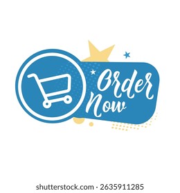 order now label — vector illustration