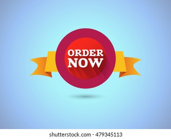 Order Now modern badge.