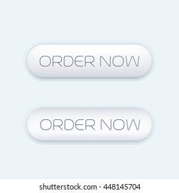 order now, modern buttons for web design