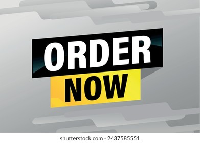 order now poster banner graphic design icon logo sign symbol social media website coupon

