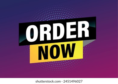 ordenar ahora poster Diseño gráfico de Anuncio símbolo de signo de logotipo Cupón de Sitio web de medios sociales

