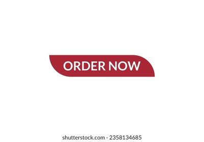 Order now red ribbon label banner. Open available now sign or Order now tag.