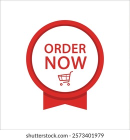 Order now red sticker element