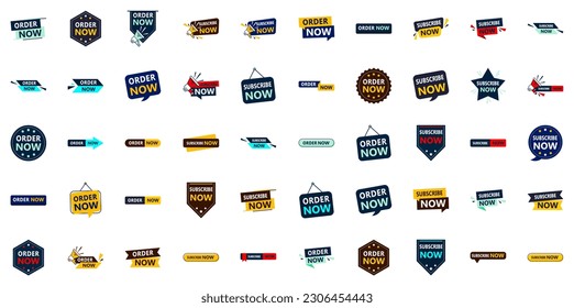 Order now red vector banners,  web design elements, bookmarks. Realistic isolated 3d origami icons or labels. Discount promotional event shopping flags, tags and new order badges.