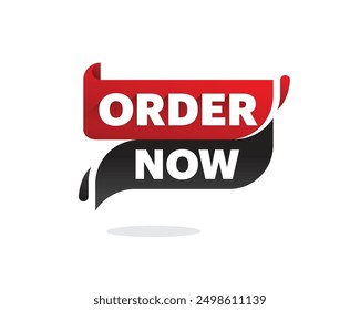 order now sale tag, banner design vector illustration