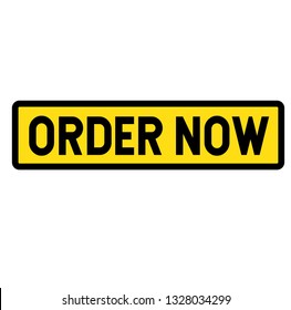Order Now sign on white background