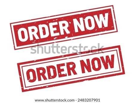 Order now stamp sign red rectangle grunge style