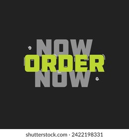 Etiqueta de pedido ahora - Ordenar ahora - Solicitar ahora diseño