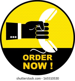 Order now stickers set.