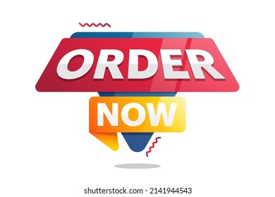 Order Now Tag Design Vector Illustration Stock Vector (Royalty Free ...