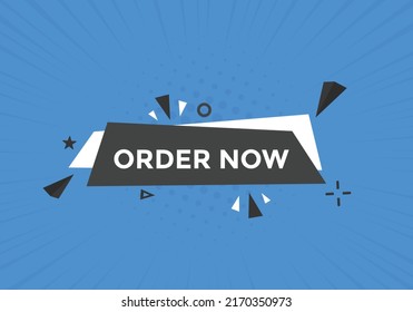 Order Now text button. Web button banner template Order Now
