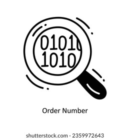 Order Number doodle Icon Design illustration. Logistics and Delivery Symbol on White background EPS 10 File