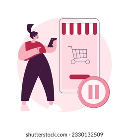 Bestellen Sie abstraktes Konzept, Vektorgrafik. Bestellstatus-Details, E-Commerce-Website, Buchungsabwicklung, Warenkauf, Zahlung in Bearbeitung, Stornierung erforderlich abstrakte Metapher.