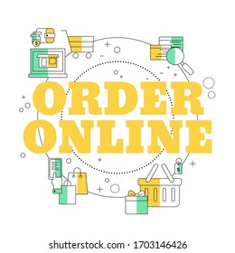 Order Online concept.. Vector illustration for website, app, banner, etc.