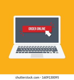 Order Online. EPS10 vector illustration.