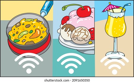 Order Online. Food delivery concept.