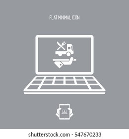 Order online - food delivery services - Vector flat icon