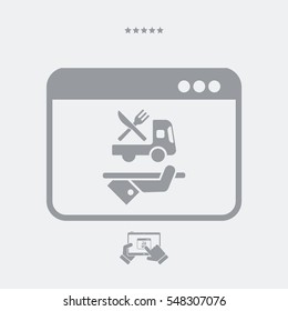 Order online - food delivery services - Vector flat icon